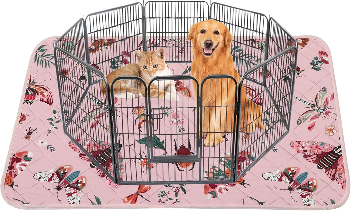 IEUUMLER Washable Pee Pads for Dogs, 1 Pack Insect Pattern Reusable Waterproof Puppy Potty Pads