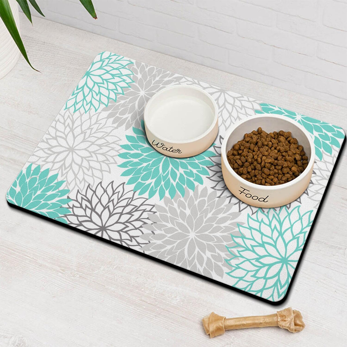 Pet Feeding Mat for Floors Waterproof Dog Mat for Food and Water Absorbent Quick Dry Non Slip mat