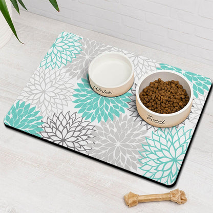 Pet Feeding Mat for Floors Waterproof Dog Mat for Food and Water Absorbent Quick Dry Non Slip mat
