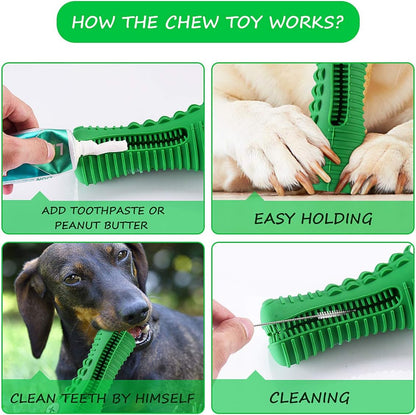 Dog Toys for Aggressive Chewers Large Medium Breed, Indestructible Dog Toothbrush Chew Toys