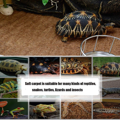 Hamiledyi Reptile Carpet Natural Coconut Fiber Tortoise Carpet Mats for Pet Terrarium Liner Reptile