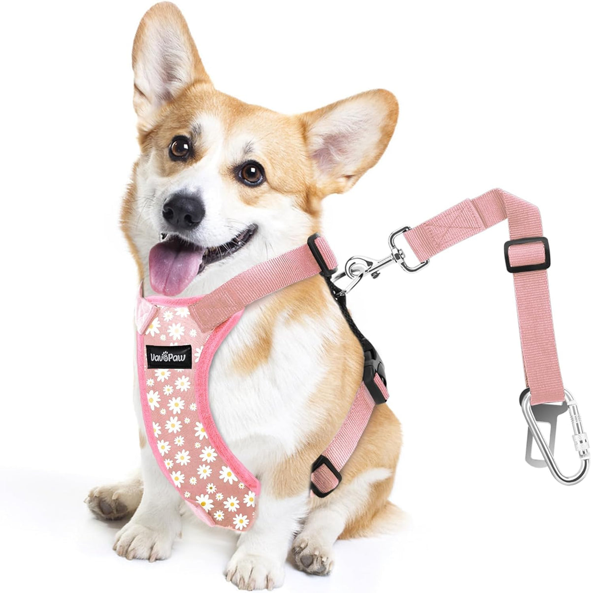Dog Seat Belt, Safety Vest Dog Car Harness with Adjustable Buckle Dog Seat Belt for Vehicle Nylon