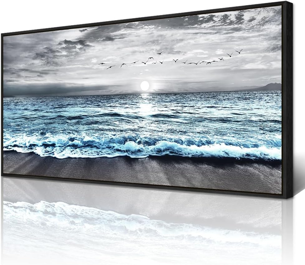 Wapluam Large Black Framed Wall Art For Living Room Wall Decor For Bedroom Office Wall Decorations