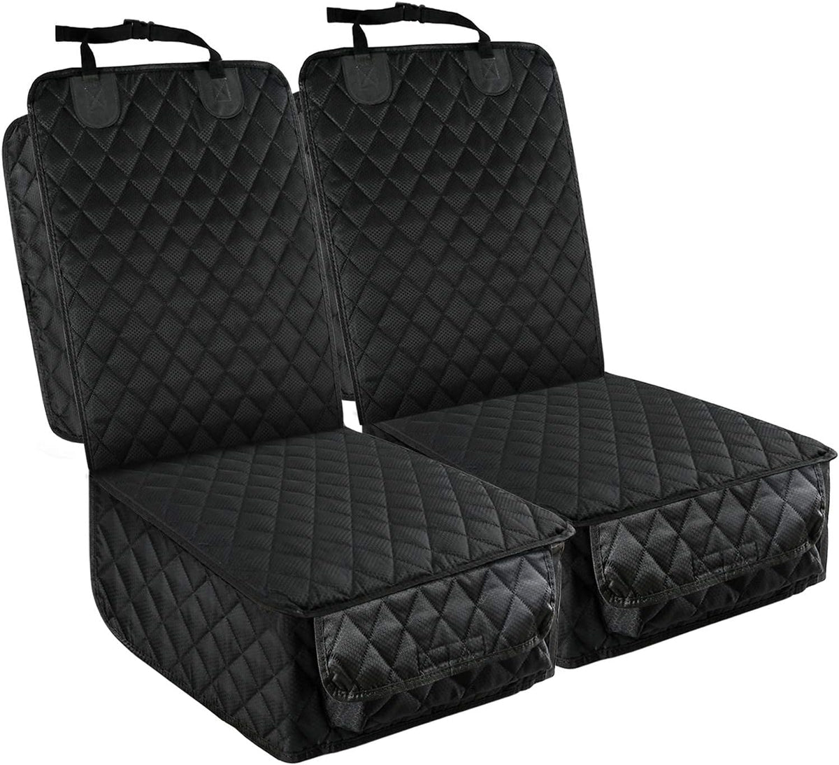 PETICON Front Seat Cover 2 Pack, Full Protection Dog Car Seat Cover with Side Flaps, Nonslip