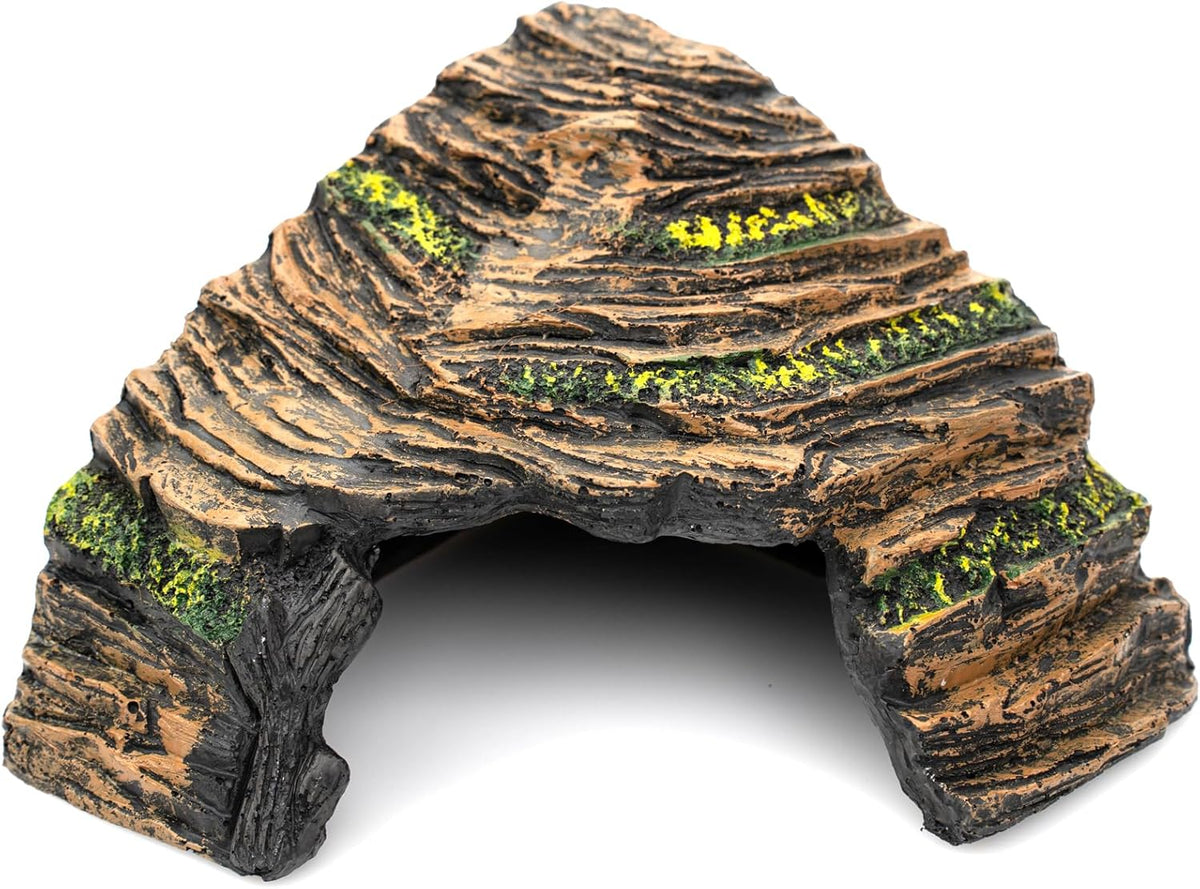 Reptile Hide Cave - Naturalistic Terrarium Décor for Reptiles and Amphibians, Safe & Comfortable