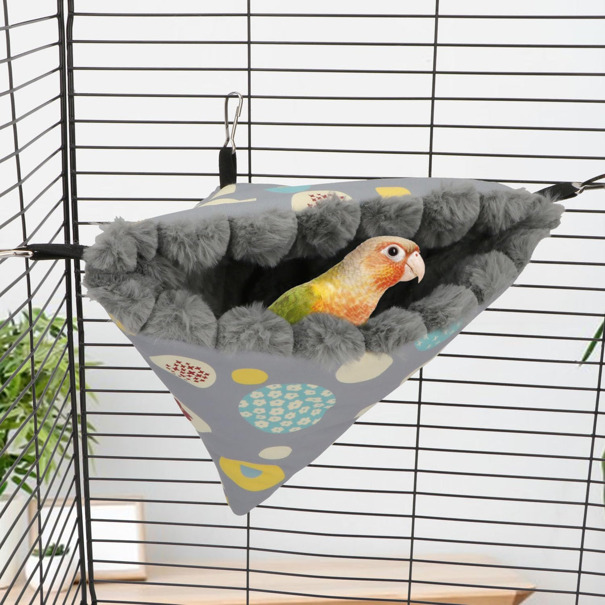 Wontee Bird Nest House Winter Warm Hanging Hammock Bird Bed Snuggle Hut for Parakeets Budgies