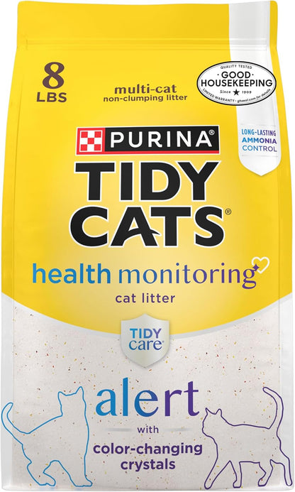 Purina Tidy Cats Tidy Care Alert Cat Health Monitoring Non Clumping Cat Litter with Silica Crystals