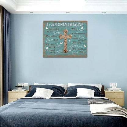 Rustic Christian Cross Wall Art I Can Only Imagine Pictures Farmhouse Butterfly Wall Decor Teal