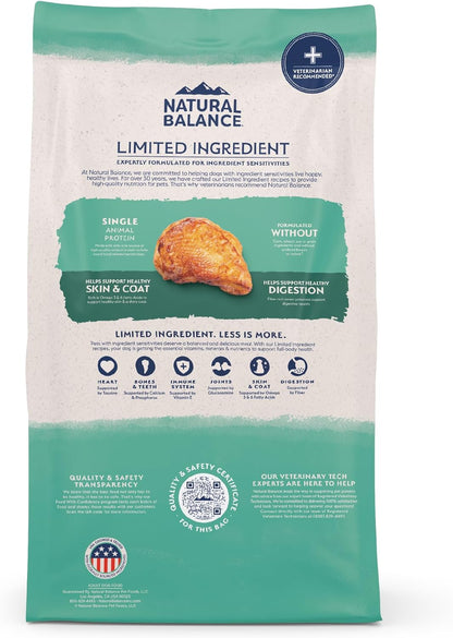 Natural Balance Limited Ingredient Adult Grain-Free Dry Dog Food, Chicken & Sweet Potato Recipe, 4