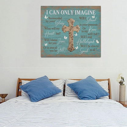 Rustic Christian Cross Wall Art I Can Only Imagine Pictures Farmhouse Butterfly Wall Decor Teal