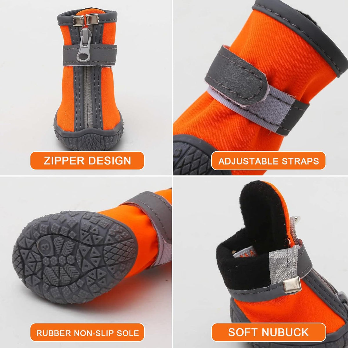 Dog Shoes for Small Dogs, Puppy Dog Boots & Paw Protector for Winter Snow Day, Summer Hot Pavement