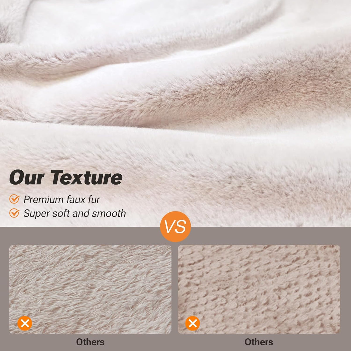 Soft Touch Orthopedic XL Dog Bed for Large Dogs with Faux Fur Top, Waterproof Pet Couch Bed with