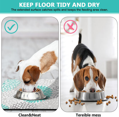 Pet Feeding Mat for Floors Waterproof Dog Mat for Food and Water Absorbent Quick Dry Non Slip mat