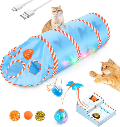 Migipaws Cat Toys, Interactive Cat Toy for Indoor Cats,Upgraded Moving Shadow of Butterfly Feather