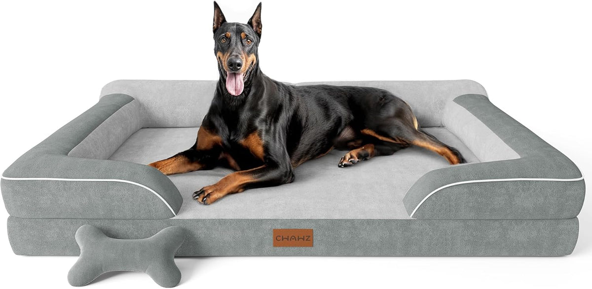 XXL Dog Bed for Extra Large Dogs, Giant Orthopedic Dog Bed with Cooling Gel Memory Foam, Waterproof