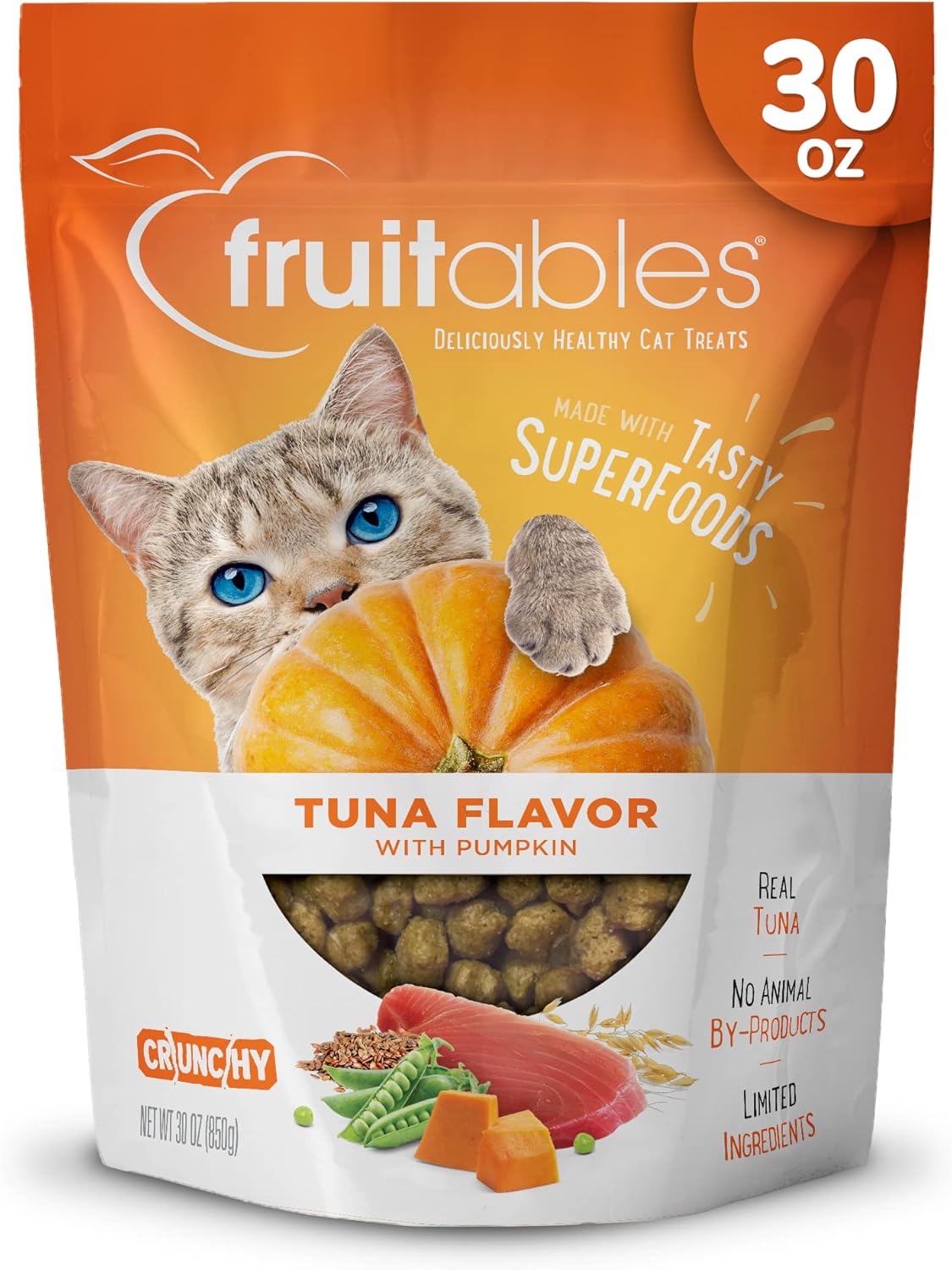 Fruitables Cat Treats, Healthy Treats for Cats, Low Calorie and Packed with Protein, Crunchy