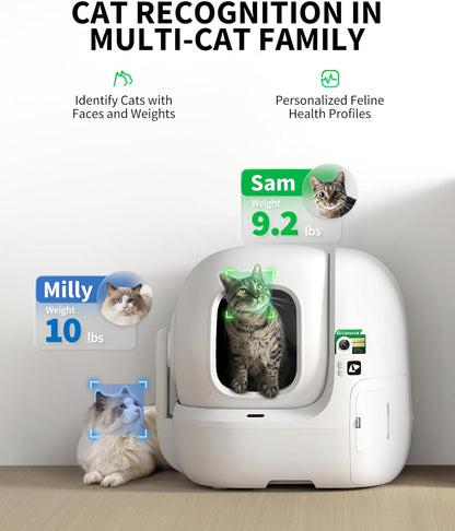 PETKIT 2025 Purobot Max Pro AI-Camera Self Cleaning Cat Litter Box, 210° Wide Angle Lens Night
