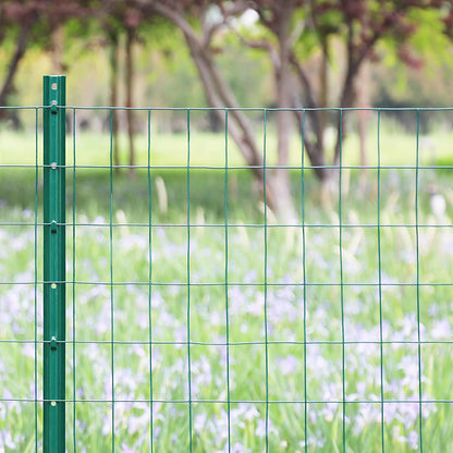 Green PVC Coated Welded Wire Fence 36 Inch x 25 Foot, 2 Inch x 3 Inch 16GA, Garden Border Fencing