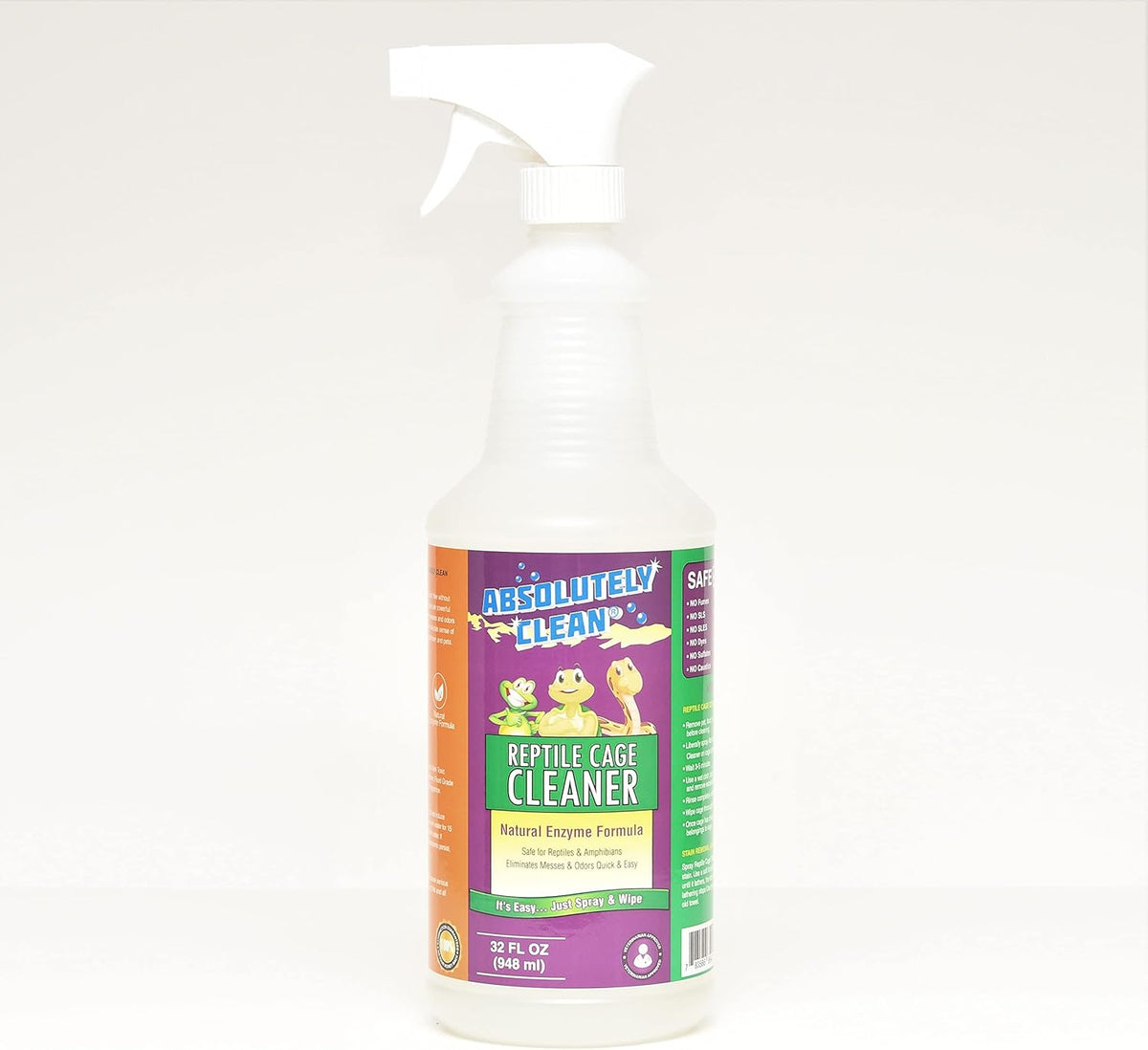 Absolutely Clean Amazing Reptile & Amphibian Terrarium Cleaner and Deodorizer - Just Spray/Wipe