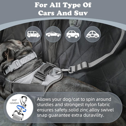 BWOGUE Pet Dog Cat Seat Belts, Car Headrest Restraint Adjustable Safety Leads Vehicle Seatbelt