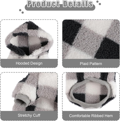 Medium Dog Sweater for Small Dogs Hoodies,Winter Clothes Boy Girl Male Female,Warm XXS Fleece