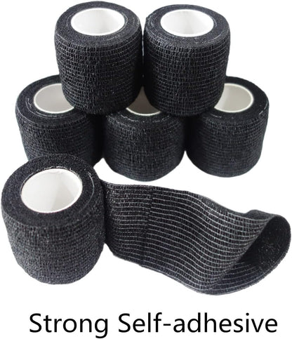 6 Pack 2" x 5 Yards Self Adhesive Bandage Wrap Breathable Cohesive Vet Wrap for Pets, Elastic
