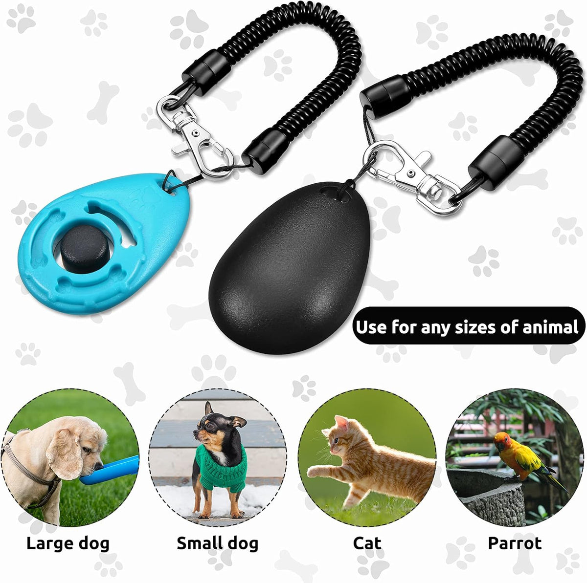 Frienda 18 Pieces Dog Training Clicker, Pet Behavioral Training Clickers with Wrist Strap for Dogs