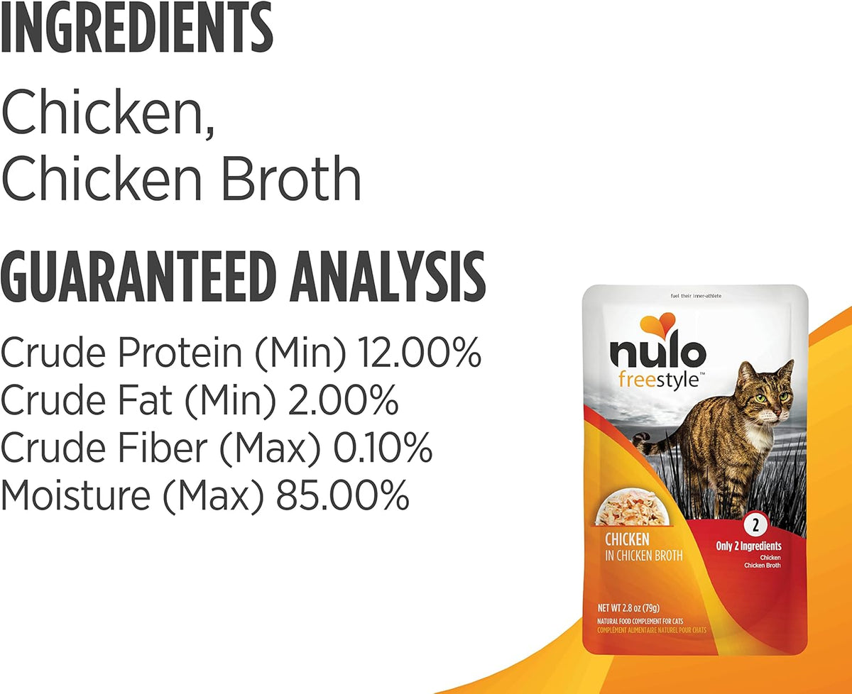 Nulo Freestyle Cat & Kitten Wet Cat Food Pouch, Premium All Natural Grain-Free Soft Cat Food Topper