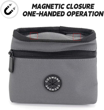 COOWONE Dog Treat Pouch with Pet Training Clicker, Detachable Dog Puppy Training Treat Bag, 900D