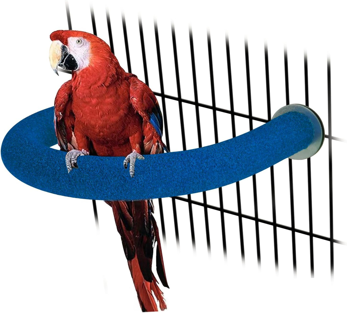 Rypet U Shape Parrot Perch Stand Toy for Paw Grinding Clean Stick Exercise, Rough-Surfaced Quartz