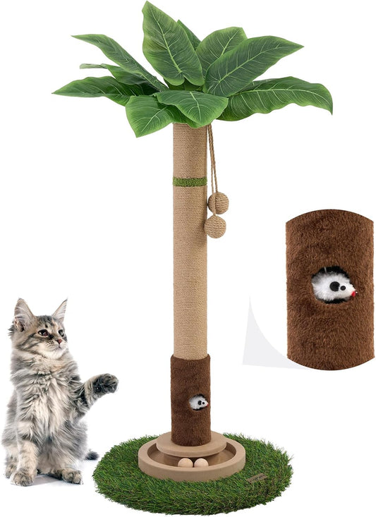 Cat Scratching Post 35'' Tall Cat Scratcher Tree Tower Scratching Posts for Indoor Cats with Cat