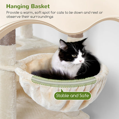 Globlazer Heavy Duty Cat Trees for Large Cats, Sturdy 72in Maine Coon Cat Tree for Large Cat 20