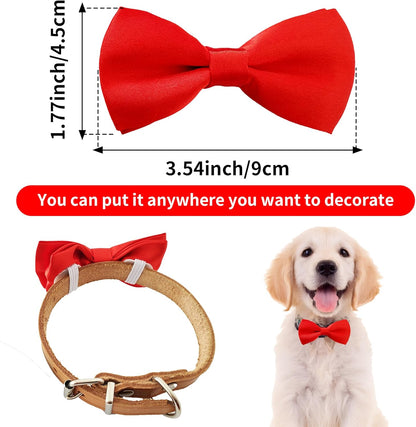 PET SHOW 12 Colors Plain Small Dogs Collar Embellishment Attachment Bow Ties Puppies Cats Collar