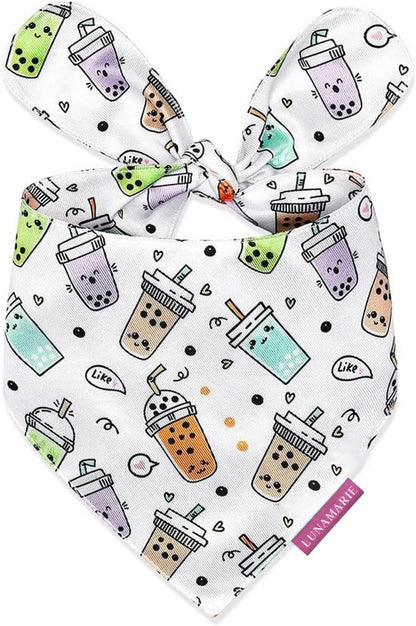LunaMarie - Luxury Pet Birthday Bandanas -Premium & Silky Poly Fabric | 100% Handmade | Custom