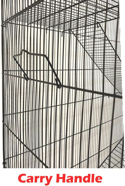 Extra Large 4-Floors with Tight 3/8-Inch Bar Spaing for Ferret Chinchilla Sugar Glider Rats Mice