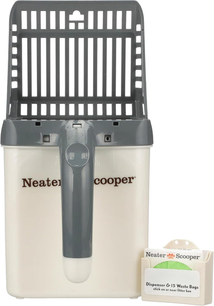Neater Pet Brands Neater Scooper Standard Cat Litter Scoop, 15 Refill Bags – Mess-Free Cat Litter