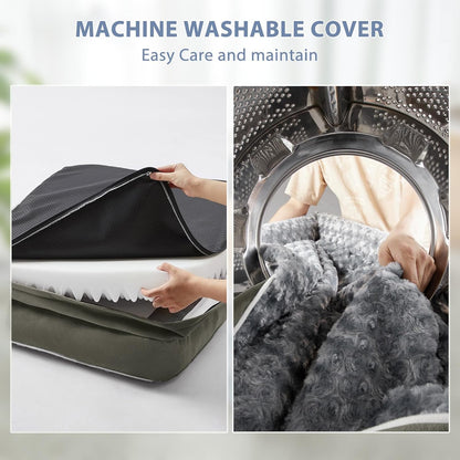 BFPETHOME Orthopedic Dog Beds for Large Dogs-Waterproof Sofa Dog Bed with Removable Washable Cover