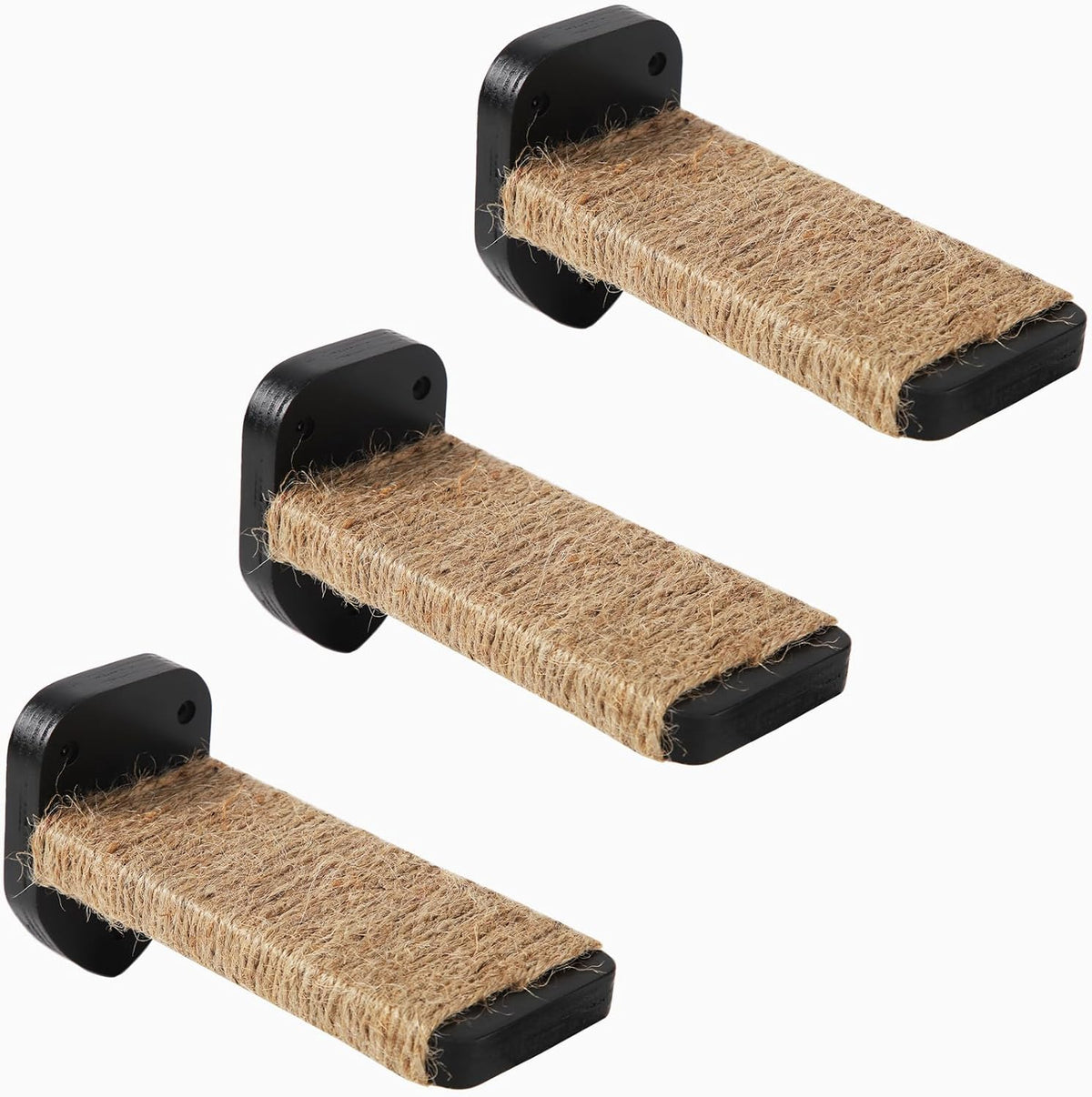3 Pcs Cat Steps and Perches for Wall, Climbing Shelf With Hemp Rope, Wall-Mounted Furniture Set