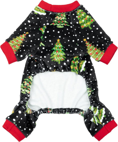 Fitwarm Christmas Tree Dog Pajamas, Christmas Clothes for Small Dogs Boy Girl, Holiday Pet Outfit