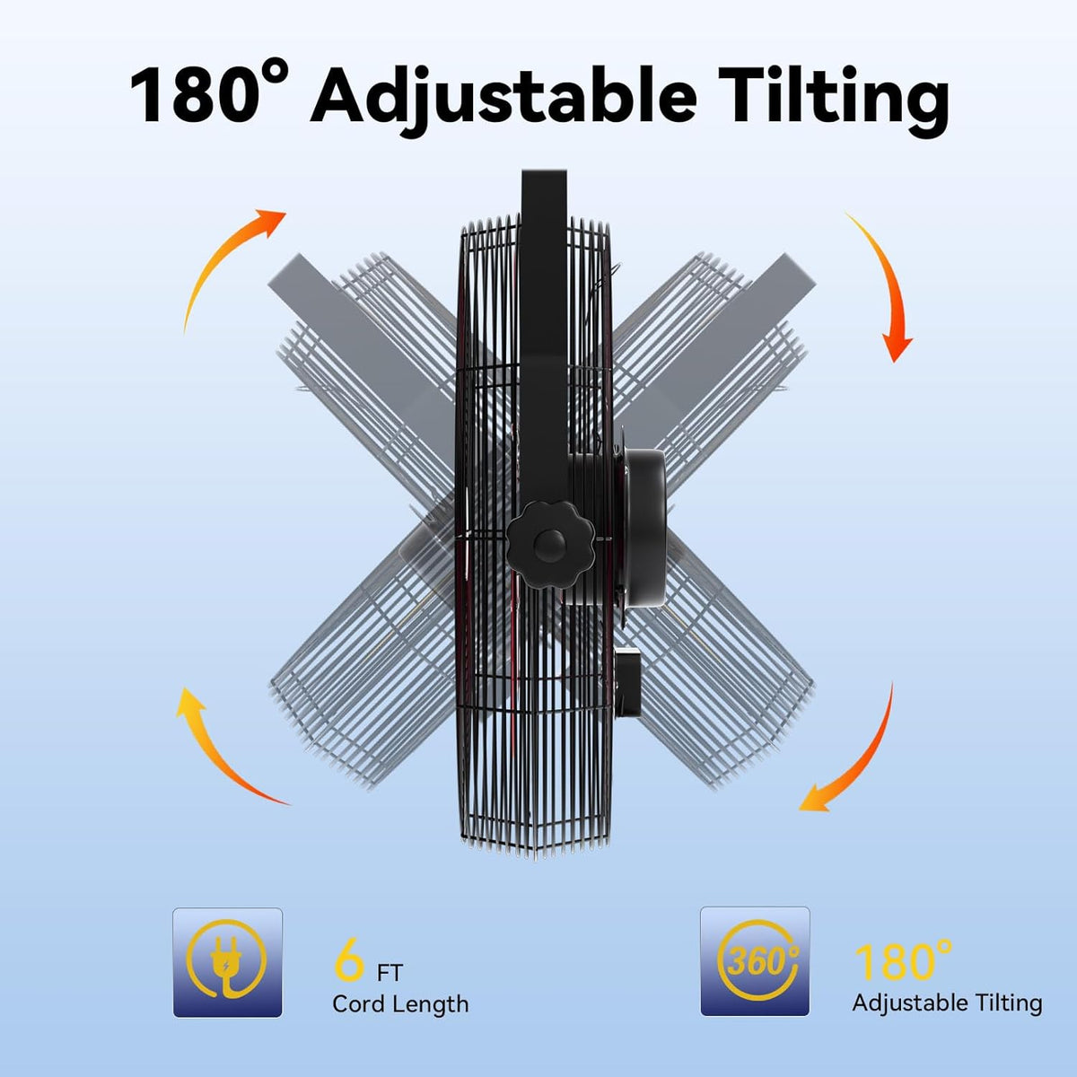 14 Inch Wall Fan Pro Series - Waterproof Motor High Velocity Wall Mount Fans for Commercial