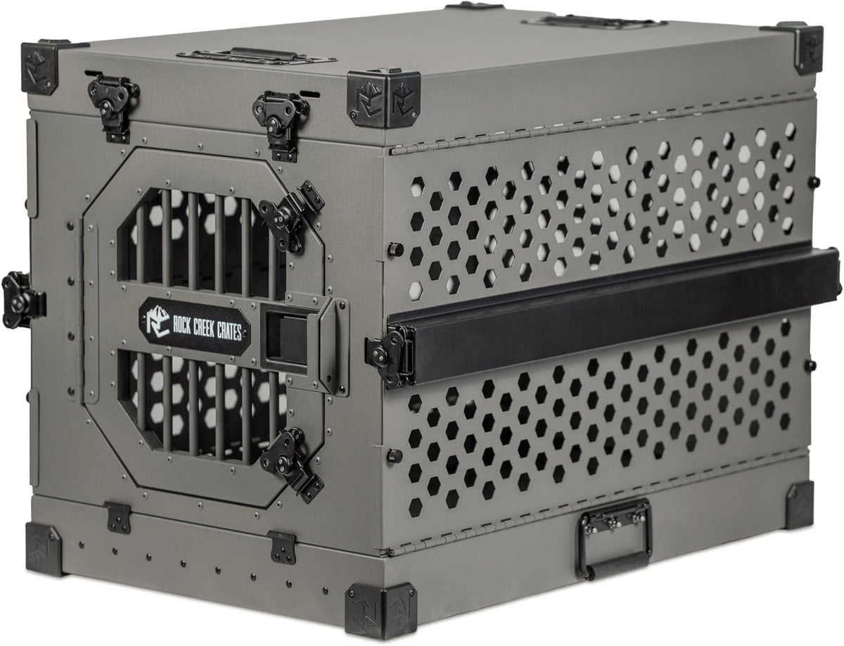 ROCK CREEK CRATES Collapsible Dog Crate: Meticulously Engineered, Durable Aluminum Construction
