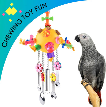 KATUMO Bird Toys Pull Spoons Colorful Acrylic Stick Toys Parrot Chew Toy for Amazon Parrot, African