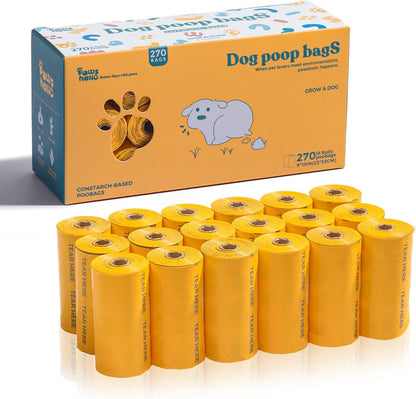 Dog Poop Bags Rolls Biodegradable 100% Leak Proof Thickened Dog Waste Bags -270 Count 18 Rolls