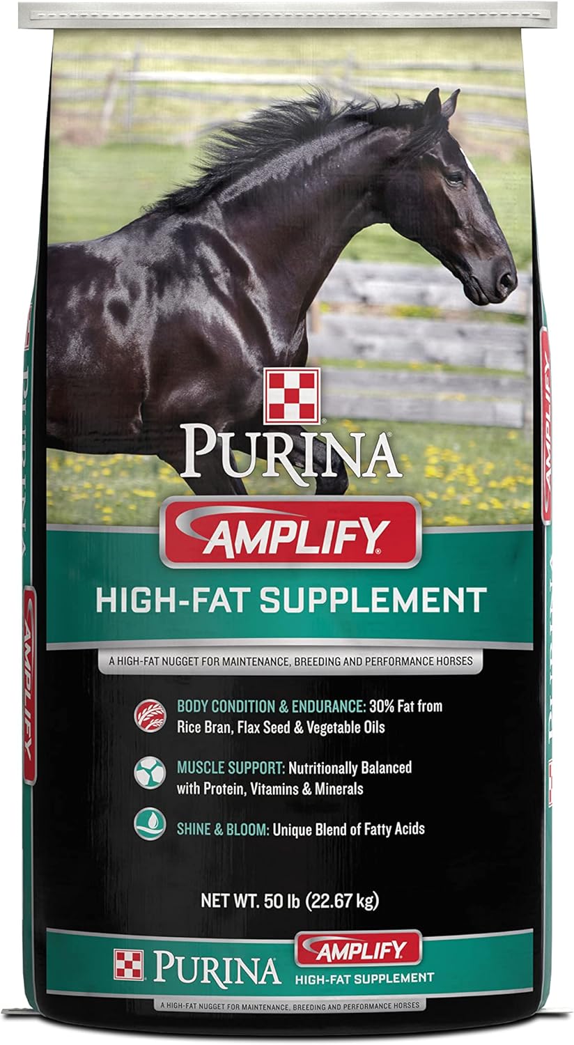 Purina, Amplify Equine, High-Fat Horse Supplement for Maintenance, Breeding, & Performance Horses