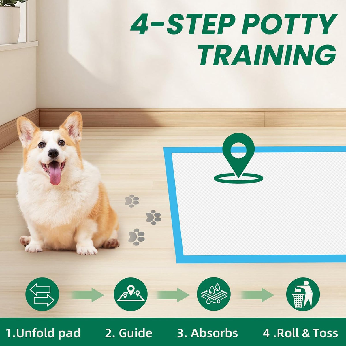 100 Count Large Dog & Cat Puppy Pee Pads - 28"x30" Absorbent Potty Training Pads | Leakproof