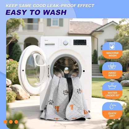 Washable Pee Pads for Dogs, 1 Pack Absorbent Reusable Training Dog Pads Pet Puppy Pads, Non-Slip