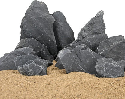 Natural Slate Stone Rocks 2 to 6 inch Aquariums Stone for Aquascaping,Terrariums,Reptile