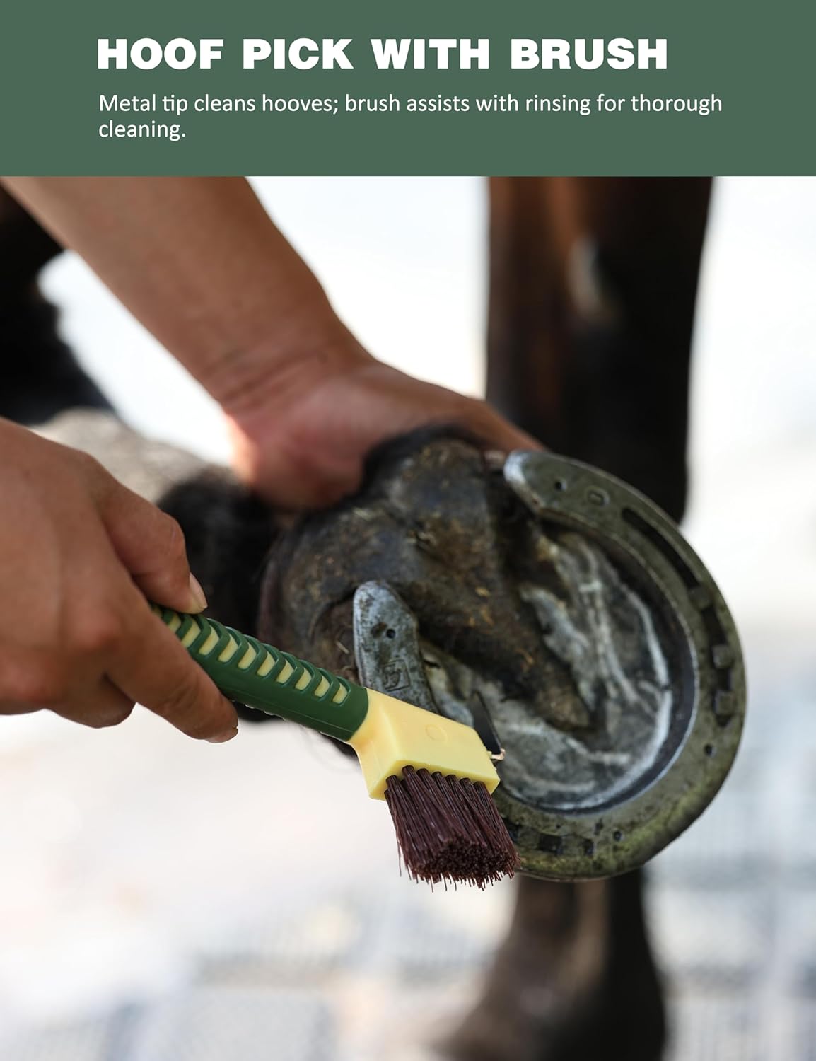 9PCS Horse Grooming Kit Curry Comb Sweat Scraper Horse Bathing Supplies Grooming Tools with Storage