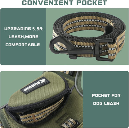 No Pull Dog Harness for Medium Dogs, Adjustable No Choke Pet Vest with Dog Leash Fit Smart