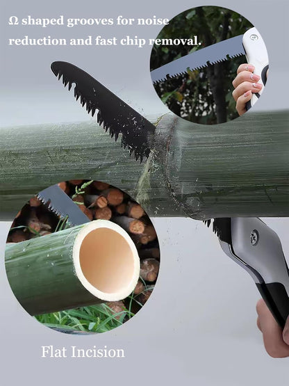 4 Piece Gardening Scissors Folding Saw and Pruner Set Sharp Hand Garden Clippers Set with Folding